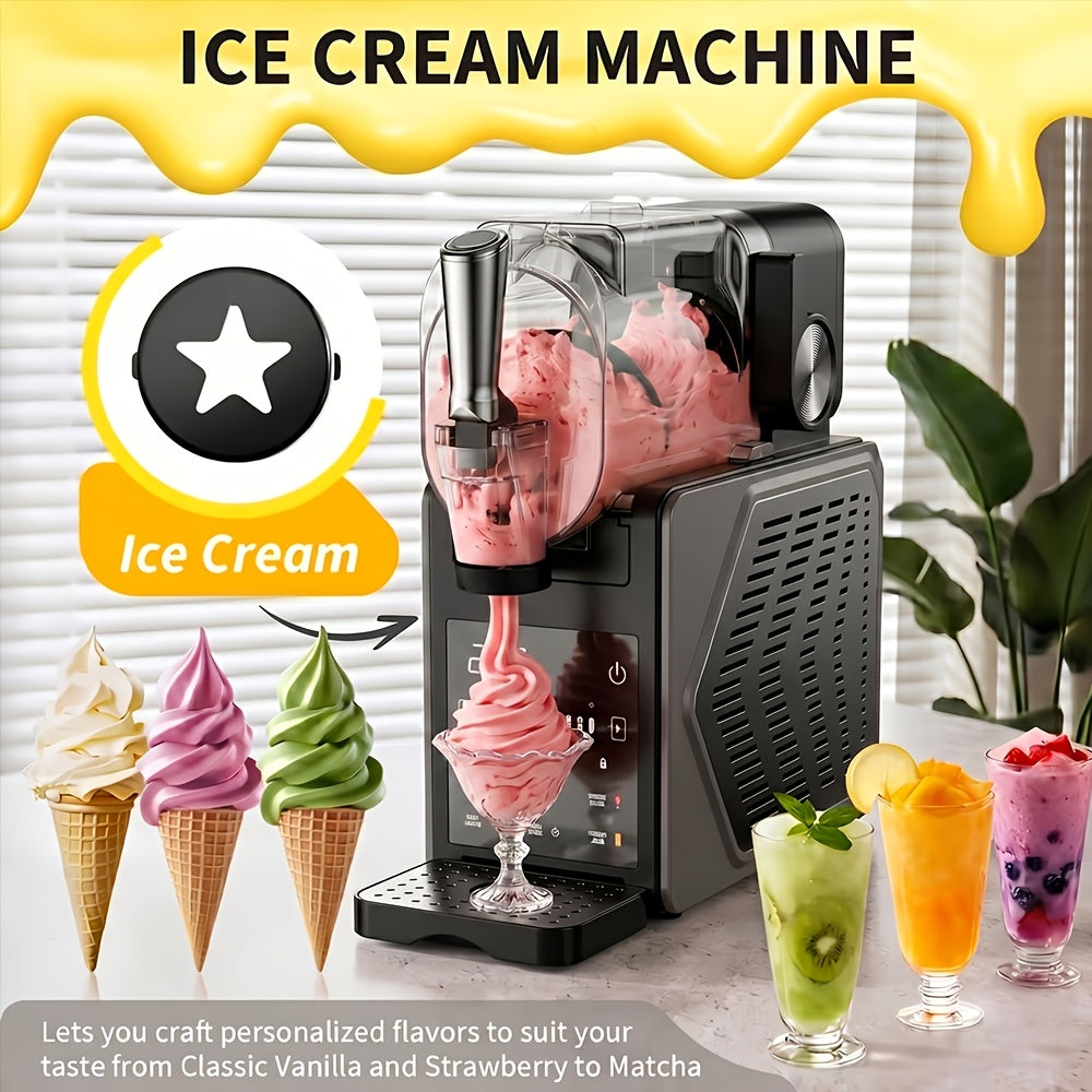 2-in-1 Ice Cream & Slush Machine, 5-in-1 Cold Drink Maker, 88Oz Capacity, One-Touch Preset, No Ice Needed, Self-Cleaning for Milkshakes, Margaritas & More