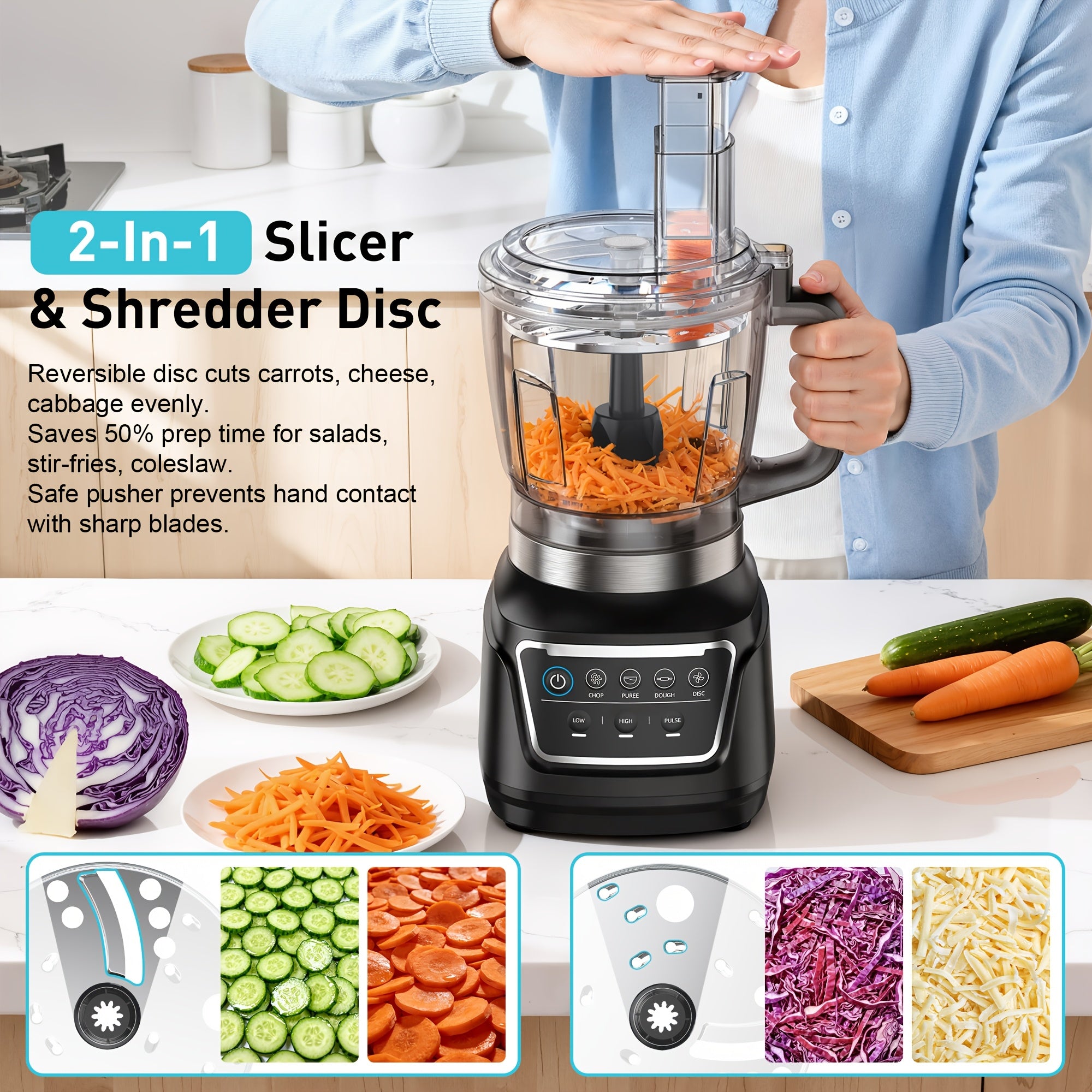 2-in-1 2400W Professional Blender with 2 Containers, 68Oz Jar, 25000RPM High Speed Blender, Stainless Steel Blade & Tamper for Smoothies, Juice & Ice Crushing