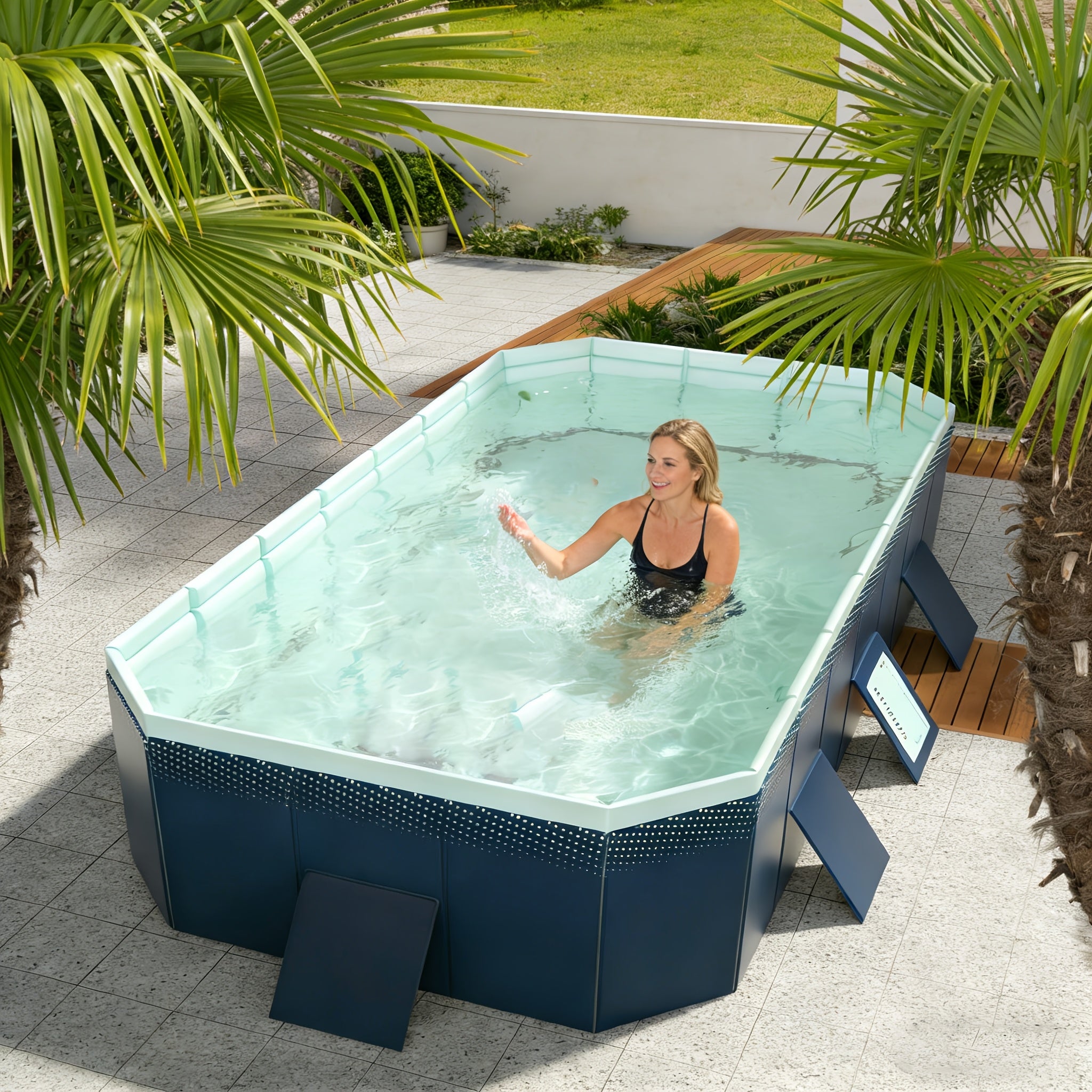 Intex 12ft x 30in Easy Set Above Ground Pool, Round Inflatable Family Pool, 1485 Gal with 530 GPH Filter Pump for Backyard