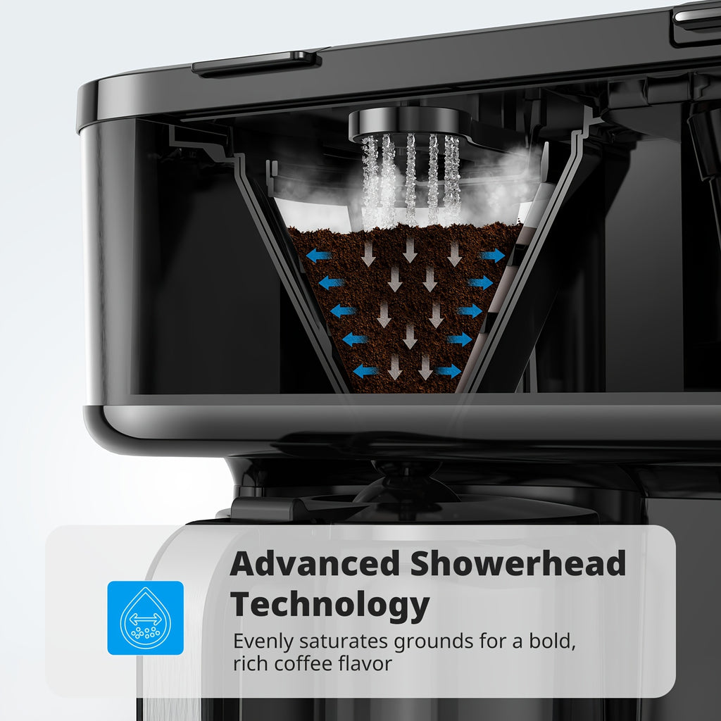 20 Bar Espresso Machine with LCD Display, Stainless Steel Coffee Maker, Automatic Milk Frother, Dual Wall & ESE Filters for Latte & Cappuccino, Home Gift